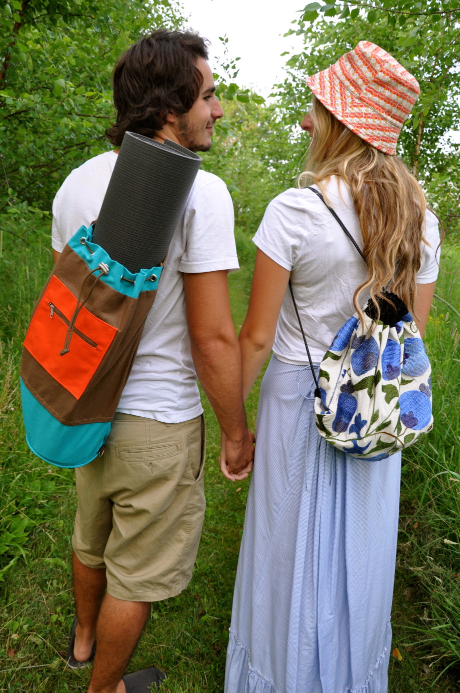 Yesness Canvas and Kantha Ganesha Crossbody Yoga Bags