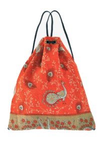 Kantha Wabi Drawstring Bag